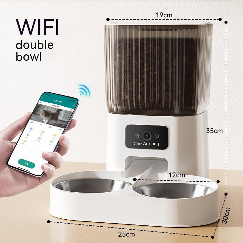 Automatic Pet Feeder Cat Intelligent Remote Control Cat Food Dog Food Timing Quantitative Video Monitoring Pet Feeding Machine - CAPTURE360 5 CAPTURE360