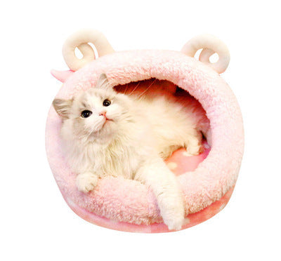 Cat Bed Indoor Soft Cats Houses Warm Cozy Cushion Bag Small Dog Removable Washable Tent Pet House Cat's Basket Pets Mat Supplies - CAPTURE360 5 CAPTURE360