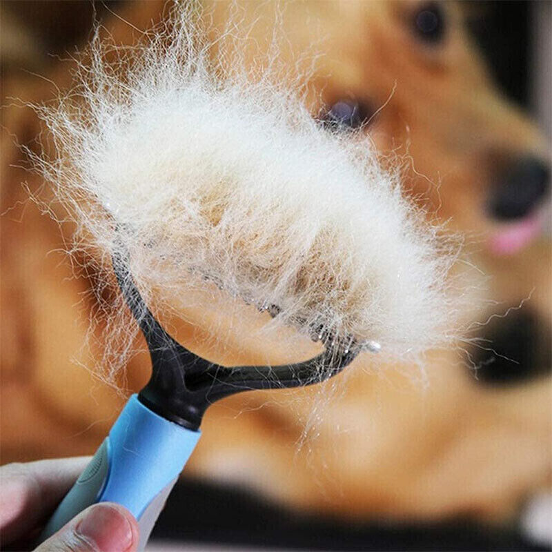 Grooming Brush For Pet Dog Cat Deshedding Tool Rake Comb Fur Remover Reduce 2-Side Dematting Tool For Dogs Cats Pets Grooming Brush Double Sided Shedding And Dematting Undercoat Rake Hair Removal Comb - CAPTURE360 5 CAPTURE360