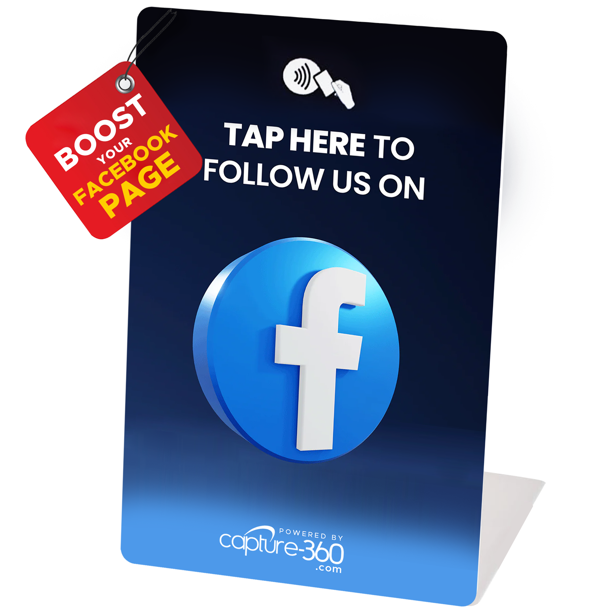 Follow Us On Social Media - Facebook Stand - CAPTURE360 CAPTURE360