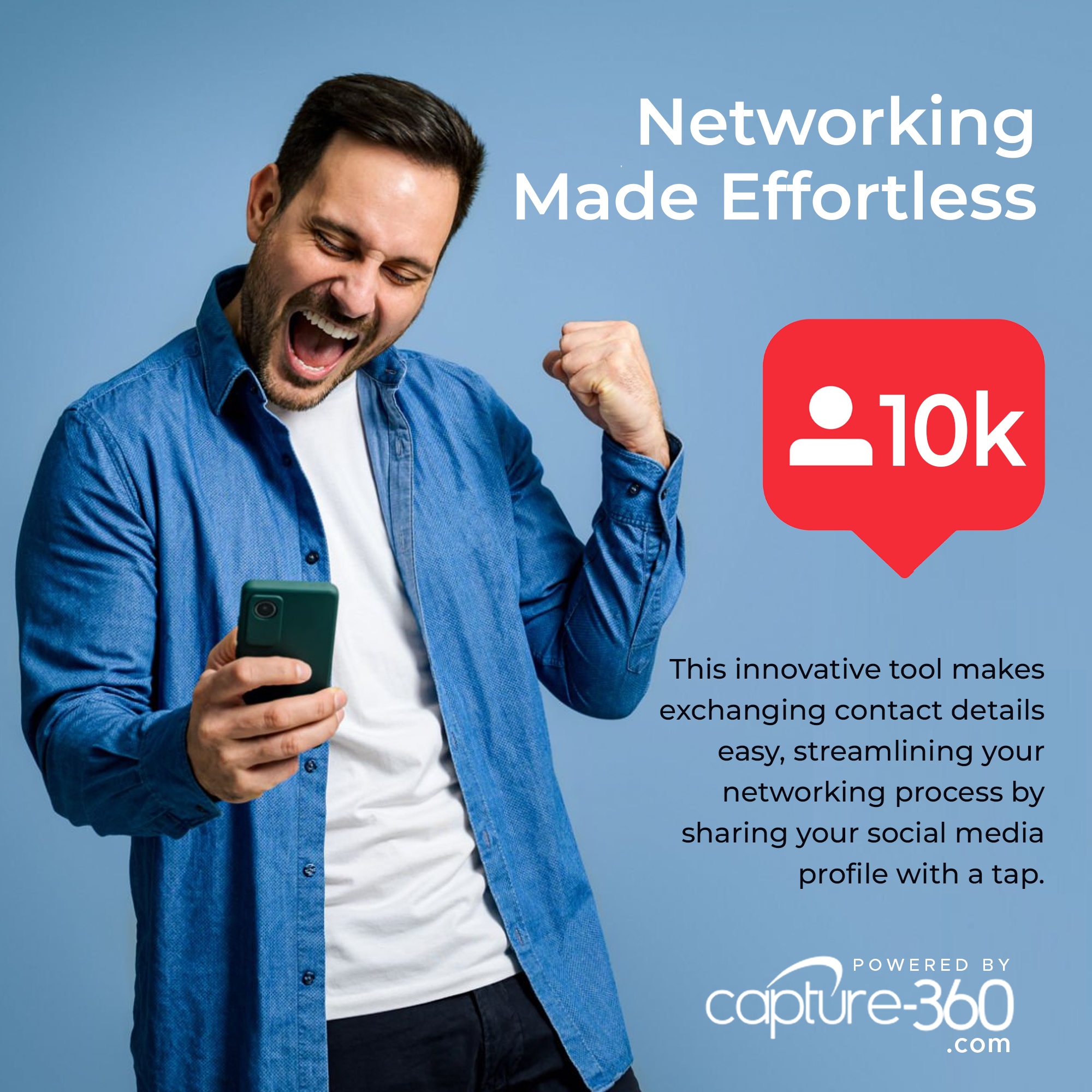 Follow Us On Social Media - Facebook Stand - CAPTURE360 CAPTURE360