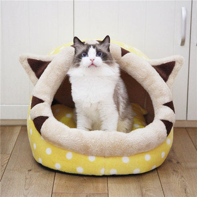 Cat Bed Indoor Soft Cats Houses Warm Cozy Cushion Bag Small Dog Removable Washable Tent Pet House Cat's Basket Pets Mat Supplies - CAPTURE360 5 CAPTURE360