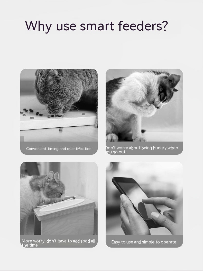 Automatic Pet Feeder Cat Intelligent Remote Control Cat Food Dog Food Timing Quantitative Video Monitoring Pet Feeding Machine - CAPTURE360 5 CAPTURE360