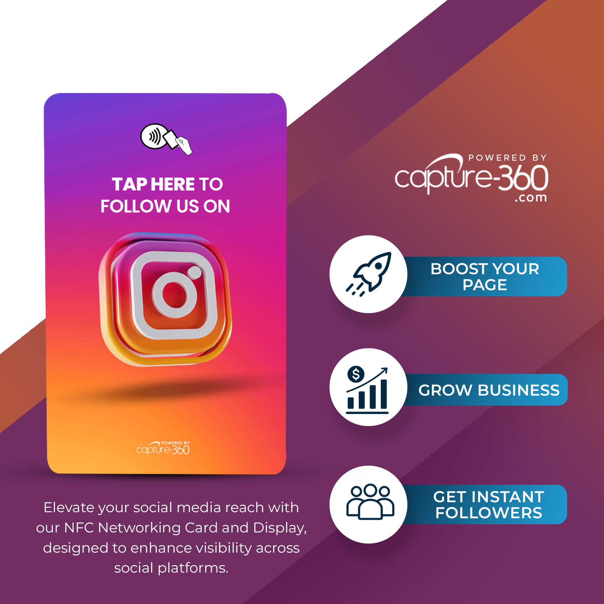Follow Us On Social Media - Instagram Card - CAPTURE360 CAPTURE360