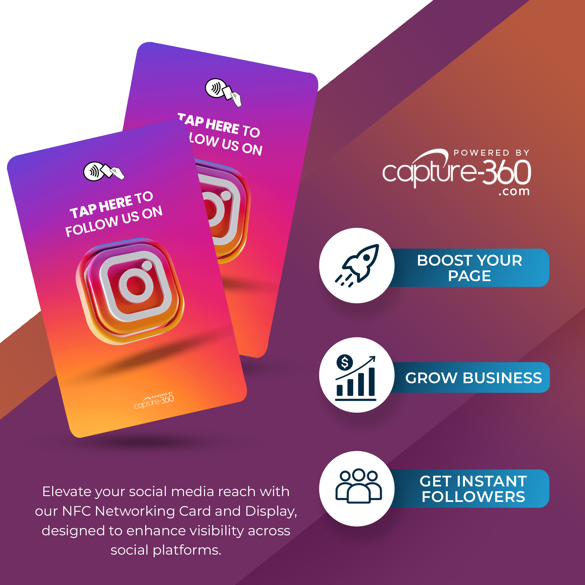 Follow Us On Social Media - Instagram Card - CAPTURE360 CAPTURE360