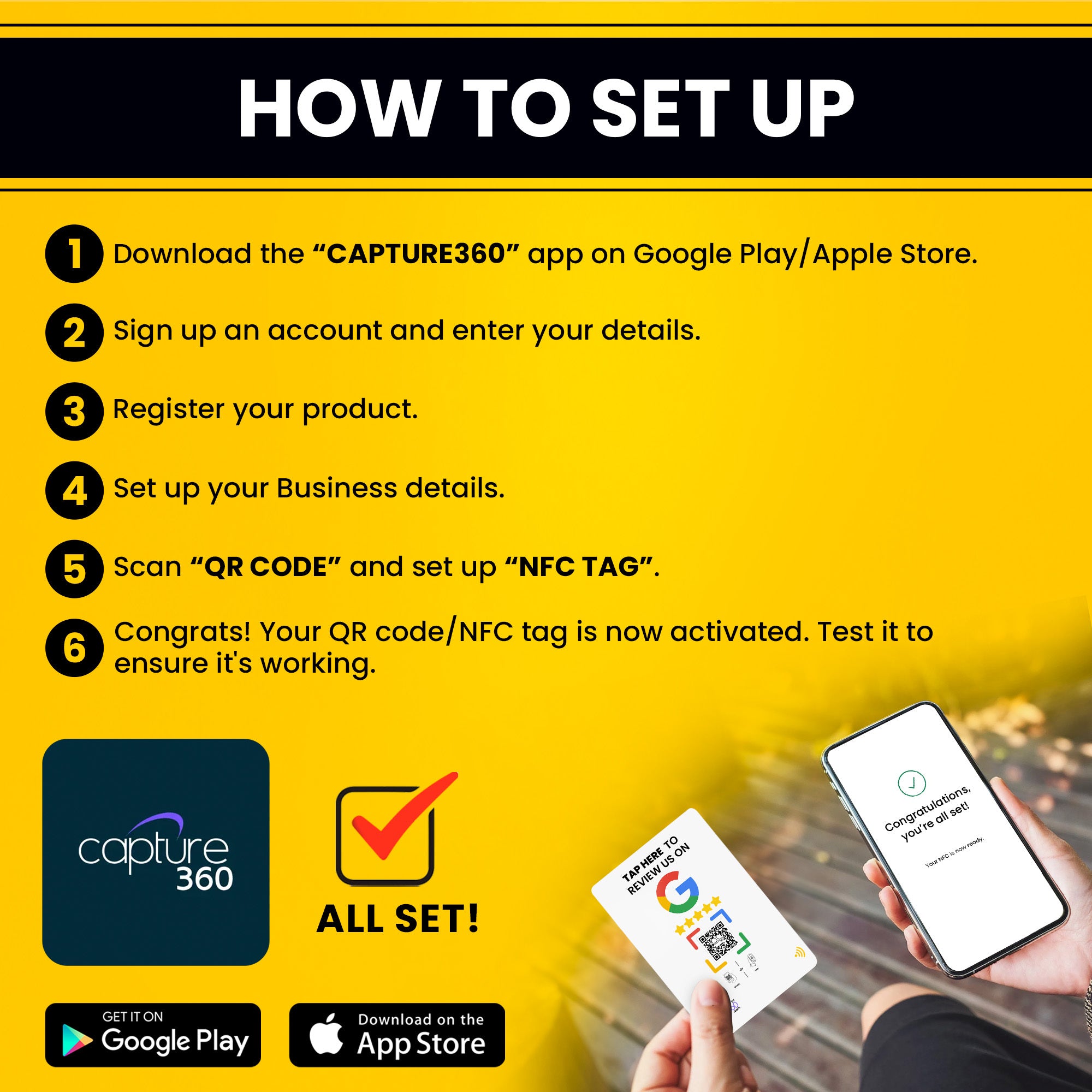 Capture 360 NFC Review Cards - CAPTURE360 CAPTURE360
