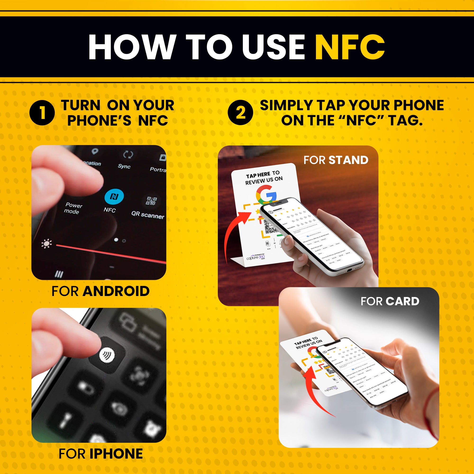 Capture 360 NFC Review Cards - CAPTURE360 CAPTURE360
