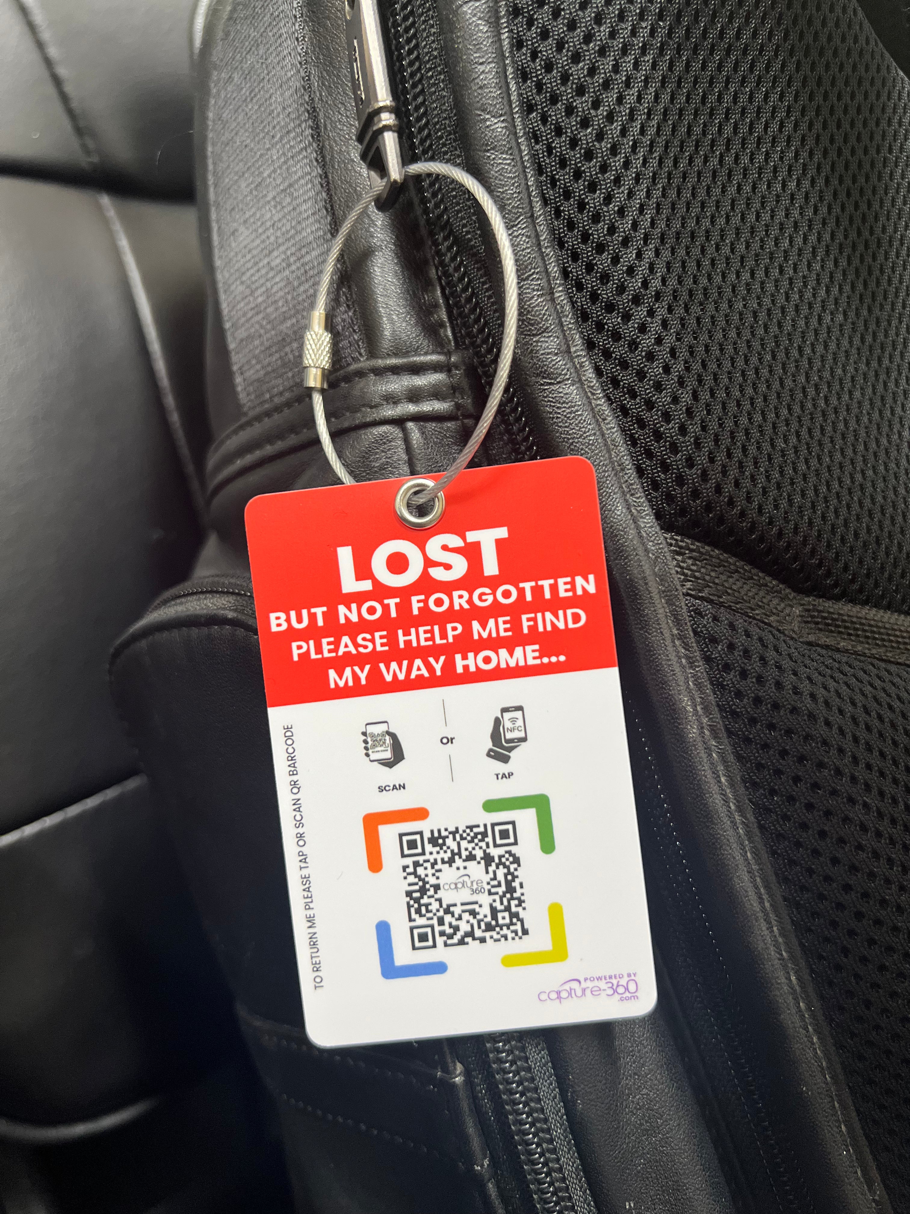 Capture 360 Smart ID Tag with NFC and QR Code for Luggage and Belongings - CAPTURE360 CAPTURE360