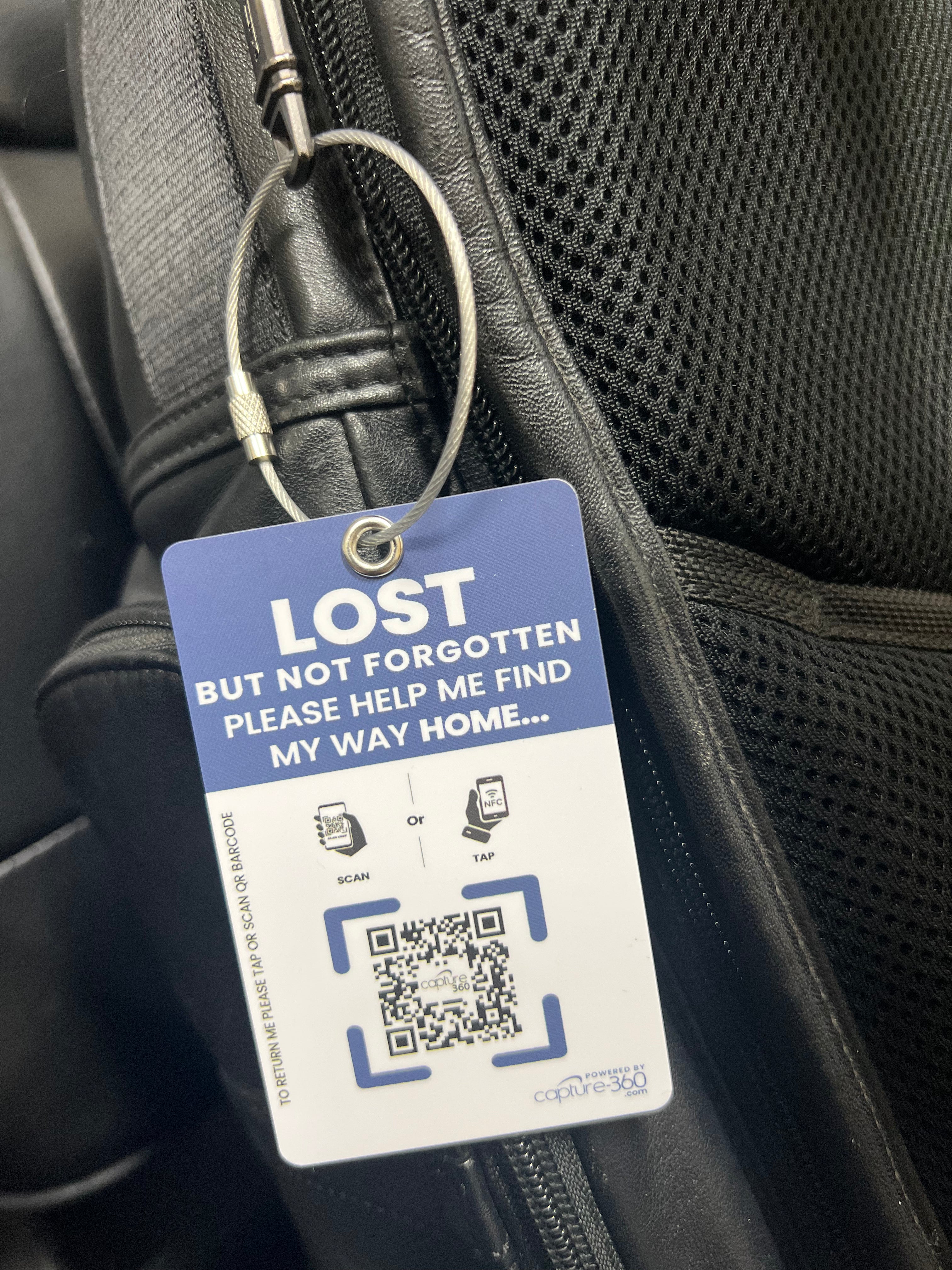 Capture 360 Smart ID Tag with NFC and QR Code for Luggage and Belongings - CAPTURE360 CAPTURE360