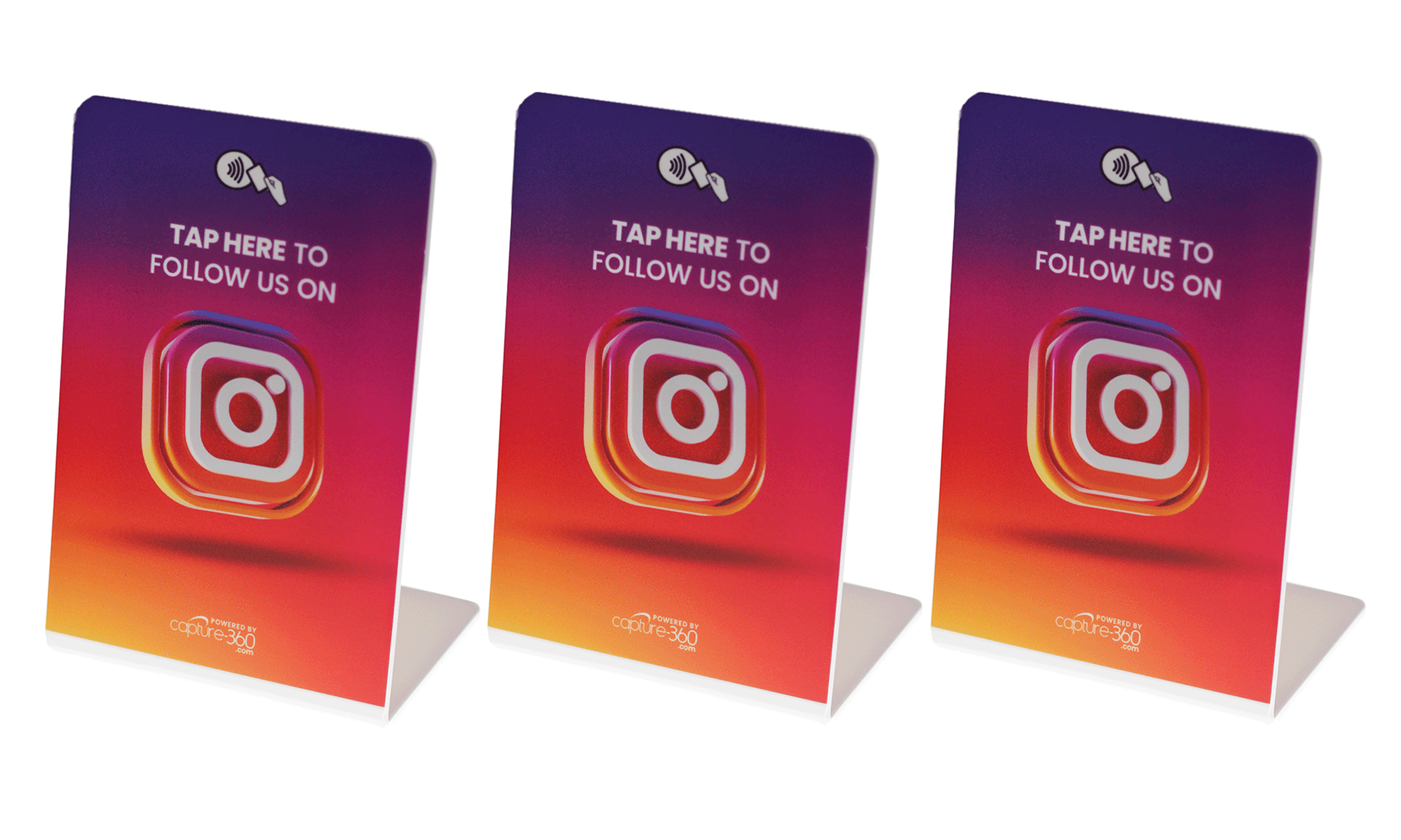 Follow Us On Social Media - Instagram Stand - CAPTURE360 CAPTURE360
