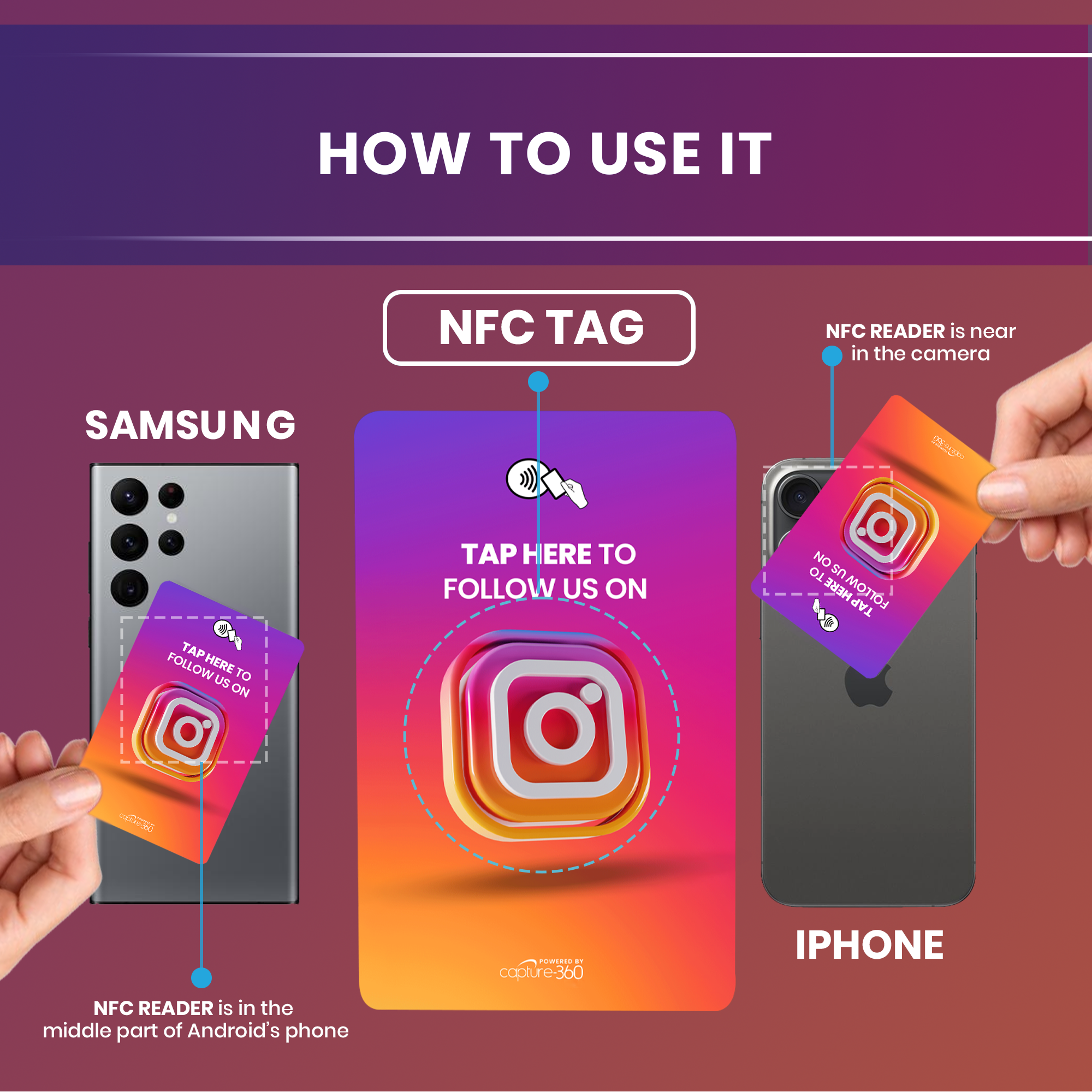 Follow Us On Social Media - Instagram Stand - CAPTURE360 CAPTURE360