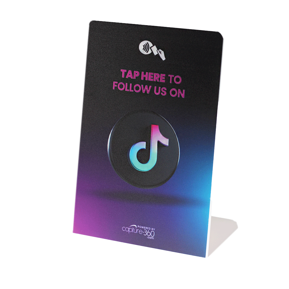 Follow Us On Social Media - TikTok Stand - CAPTURE360 CAPTURE360