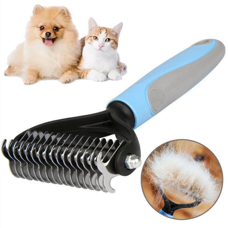 Grooming Brush For Pet Dog Cat Deshedding Tool Rake Comb Fur Remover Reduce 2-Side Dematting Tool For Dogs Cats Pets Grooming Brush Double Sided Shedding And Dematting Undercoat Rake Hair Removal Comb - CAPTURE360 5 CAPTURE360