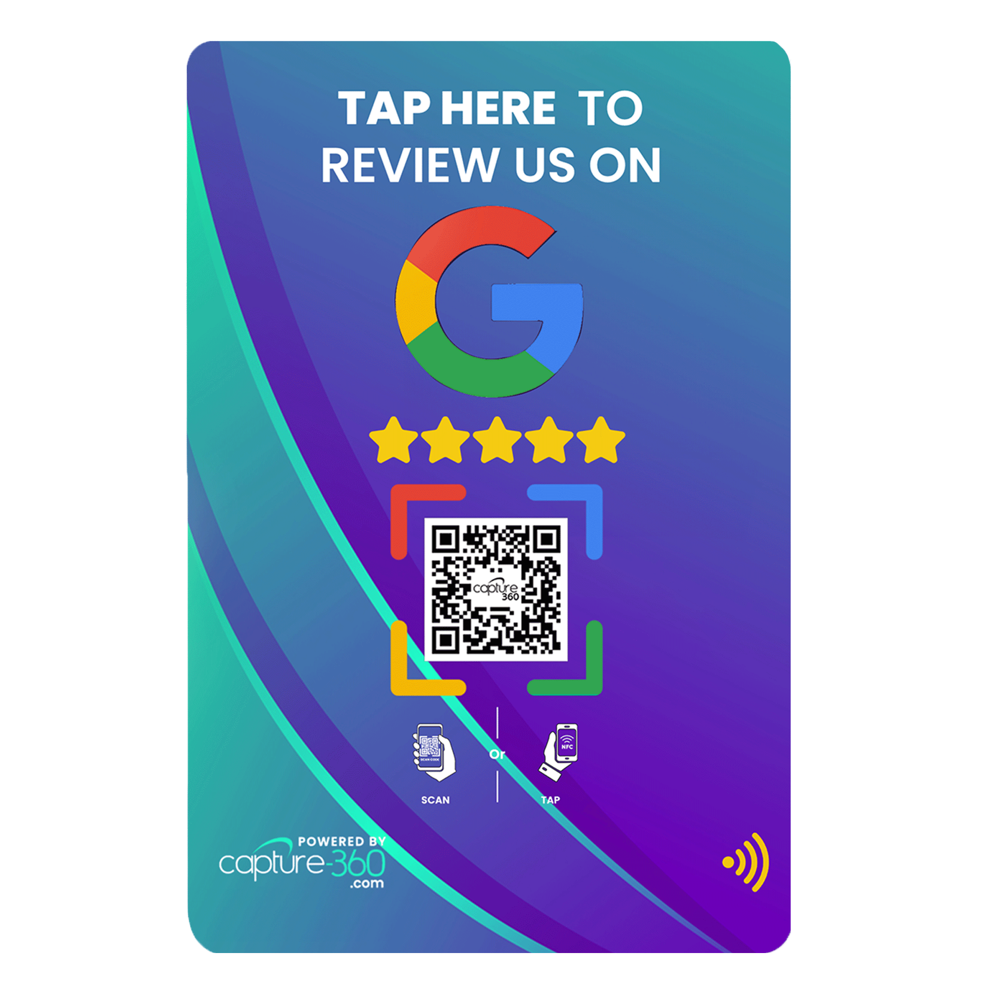 NFC Review Card - Blue - CAPTURE360