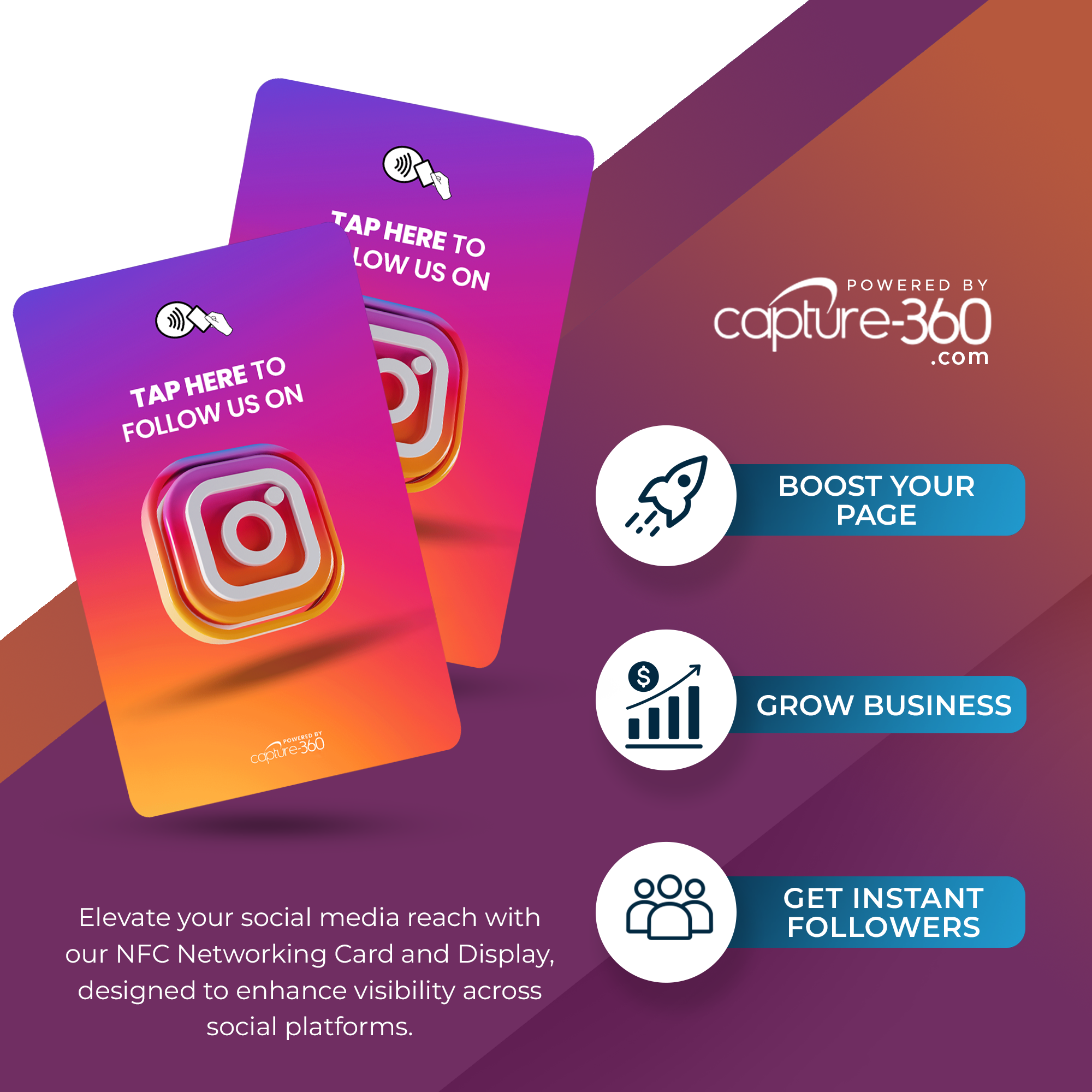 Follow Us On Social Media Card