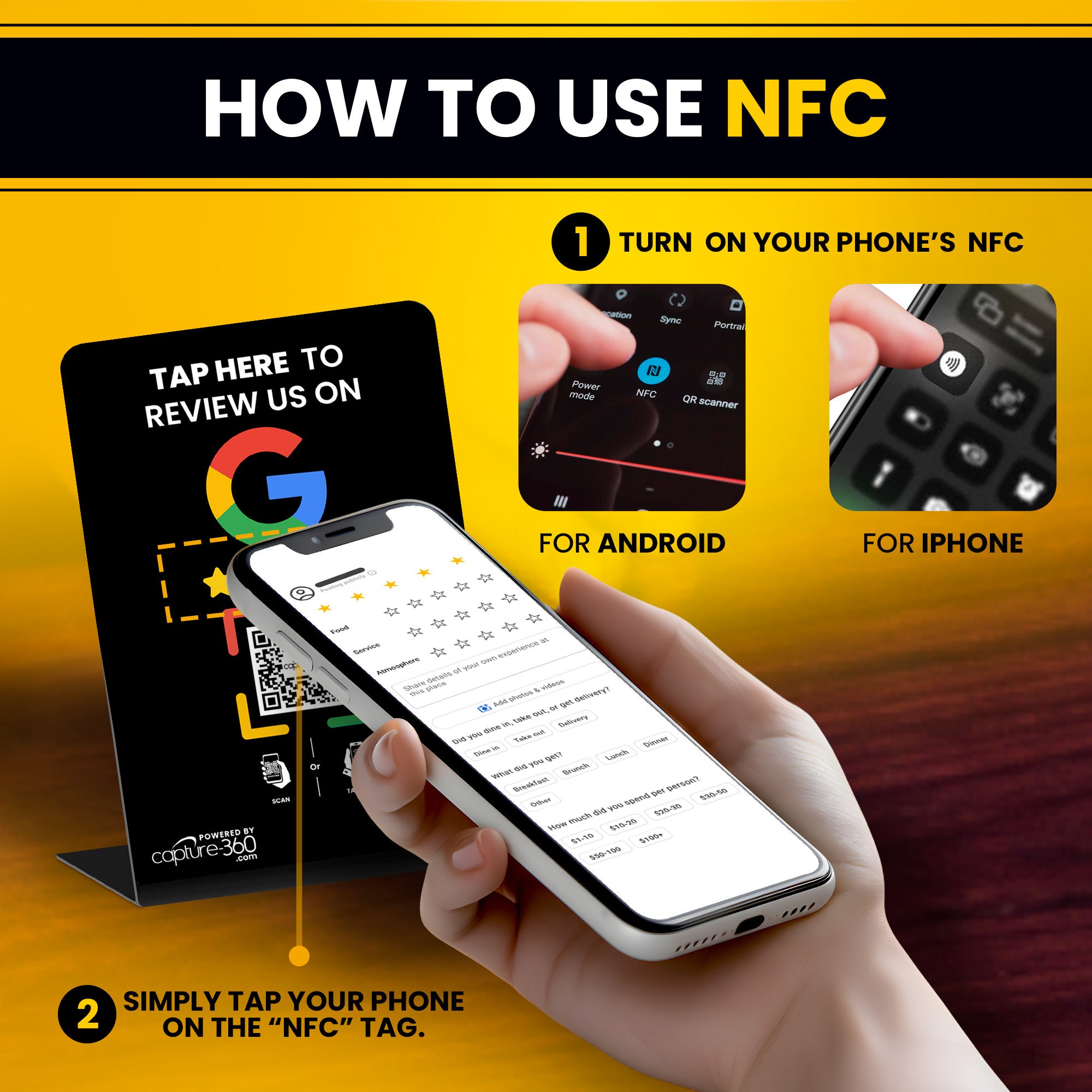 NFC Review Stands - CAPTURE360