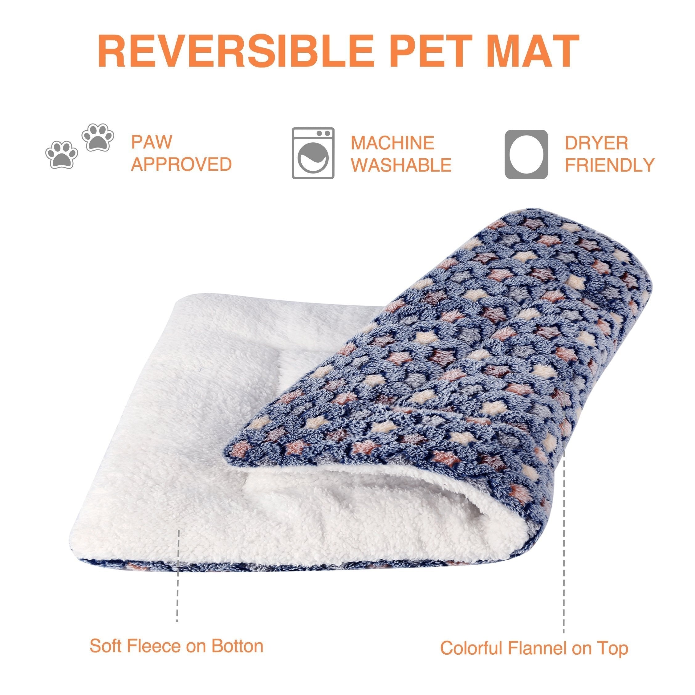 Pets Dog Bed Mat Crate Pad Soft Pet Bed Washable Crate Mat For Large Medium Small Dogs Reversible Fleece Dog Crate Kennel Mat Cat Bed Liner Super Soft Fluffy Premium Fleece Pet Blanket - CAPTURE360