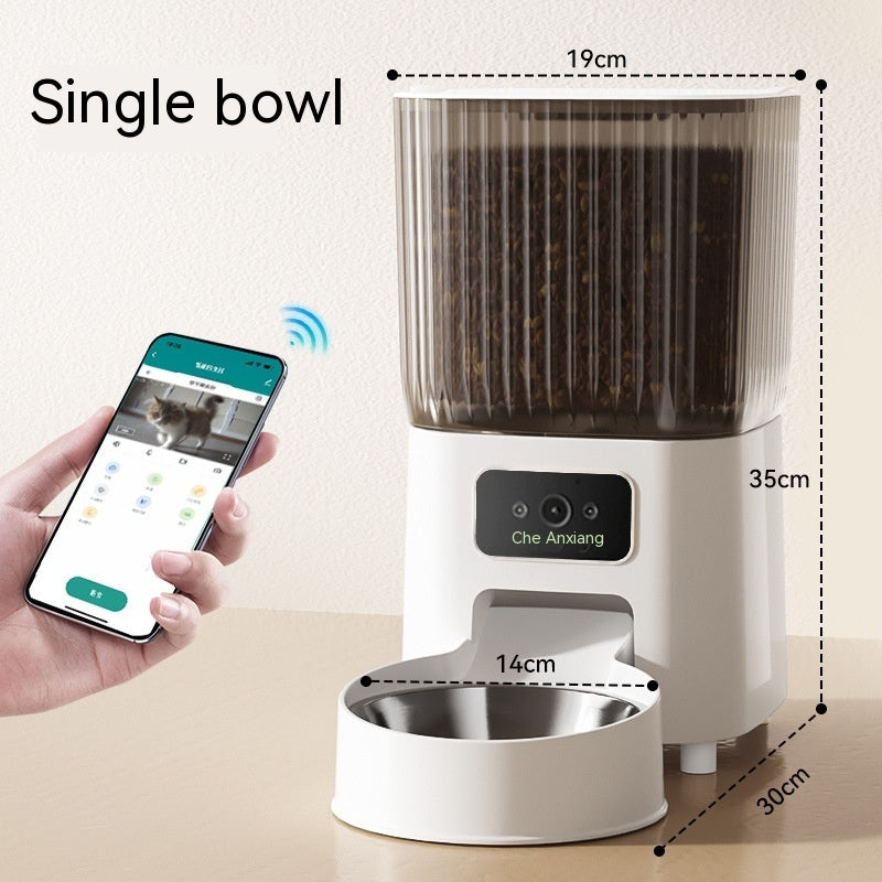 Automatic Pet Feeder Cat Intelligent Remote Control Cat Food Dog Food Timing Quantitative Video Monitoring Pet Feeding Machine - CAPTURE360