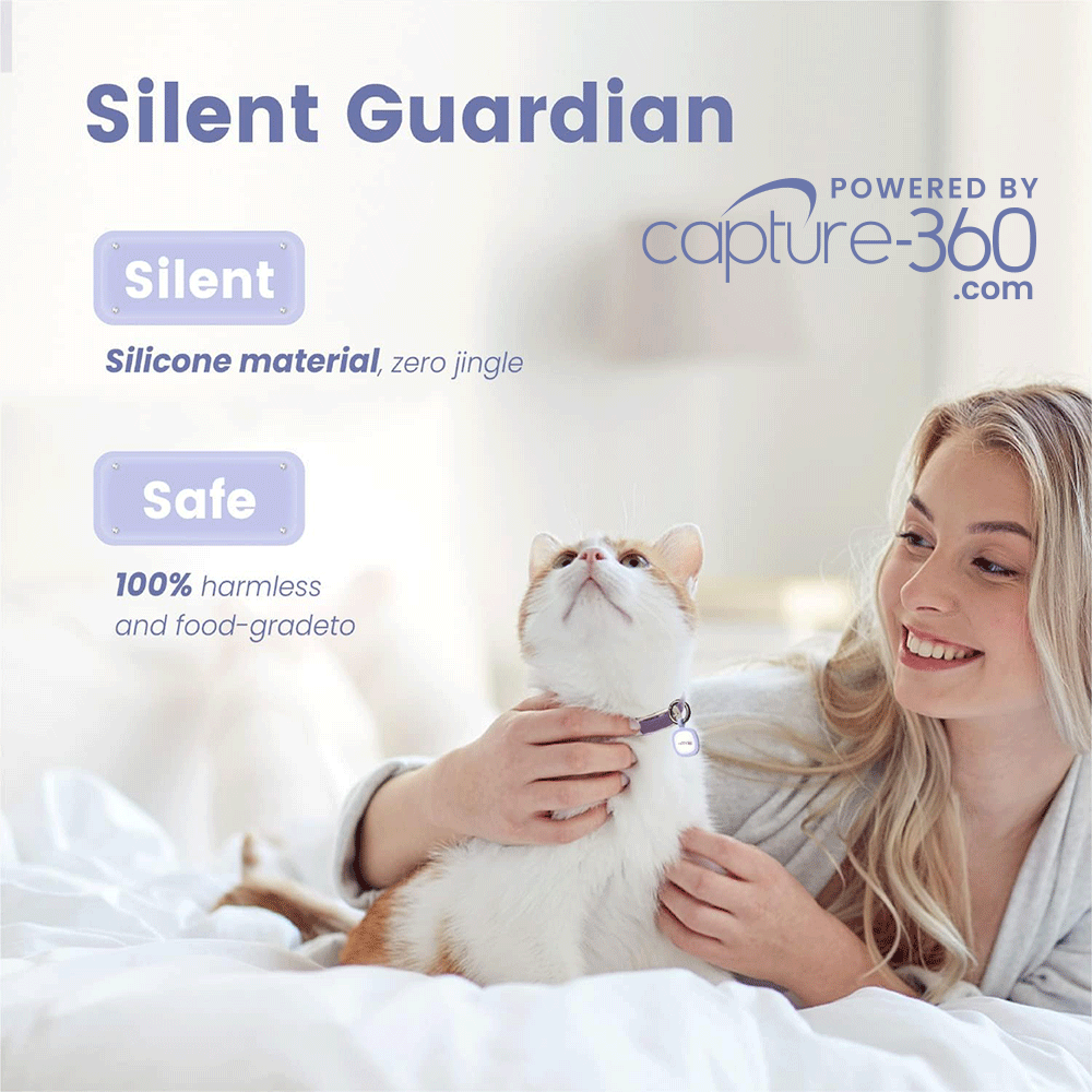 Capture 360 Silent Silicone Smart Pet ID Tag - With NFC & QR Code technology